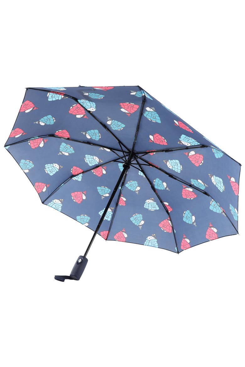 Snoopy Puffer Jacket All Over Print Auto Open and Close Umbrella, Alternate, color, BLUE
