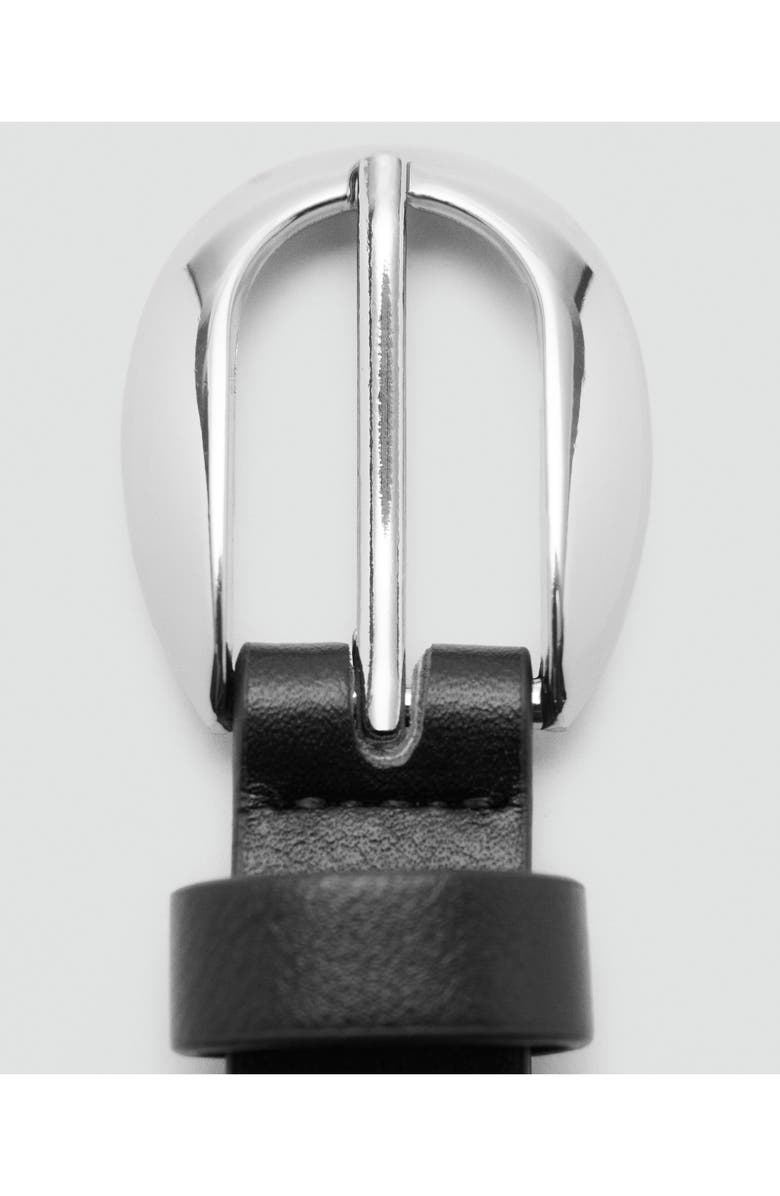 MANGO Thin Eyelets Belt, Alternate, color, Black