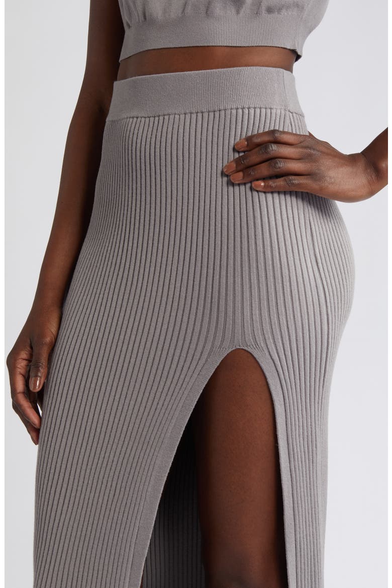 Rib Sweater Skirt, Alternate, color, GREY CLOUDBURST