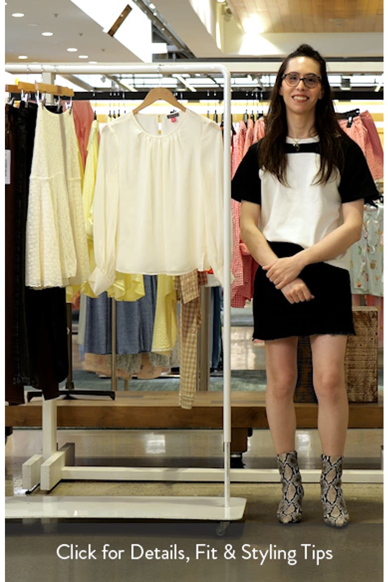 Gathered Crewneck Long Sleeve Top video