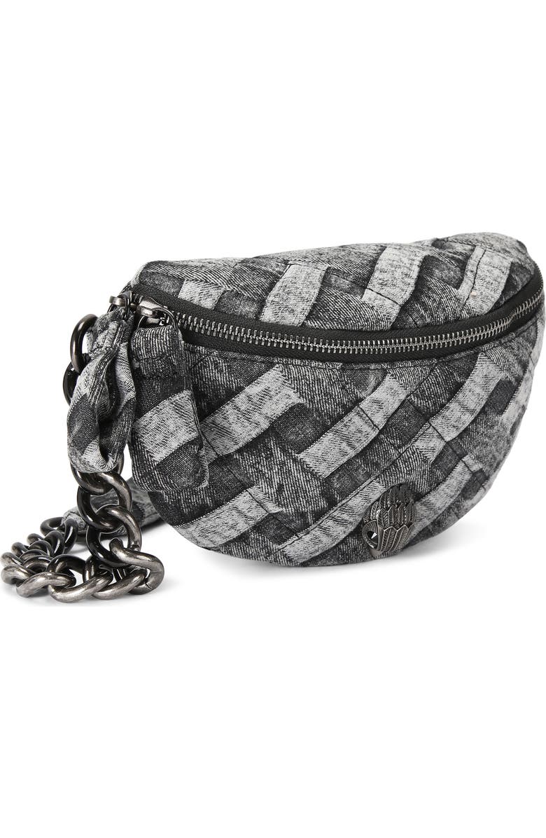 Kurt Geiger London Small Kensington Denim Belt Bag, Alternate, color,