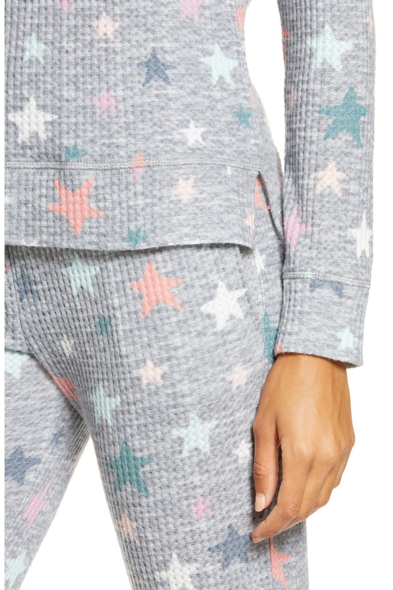 Waffle Knit Pajamas, Alternate, color, WINDSTAR TRADEWINDS INTARSIA