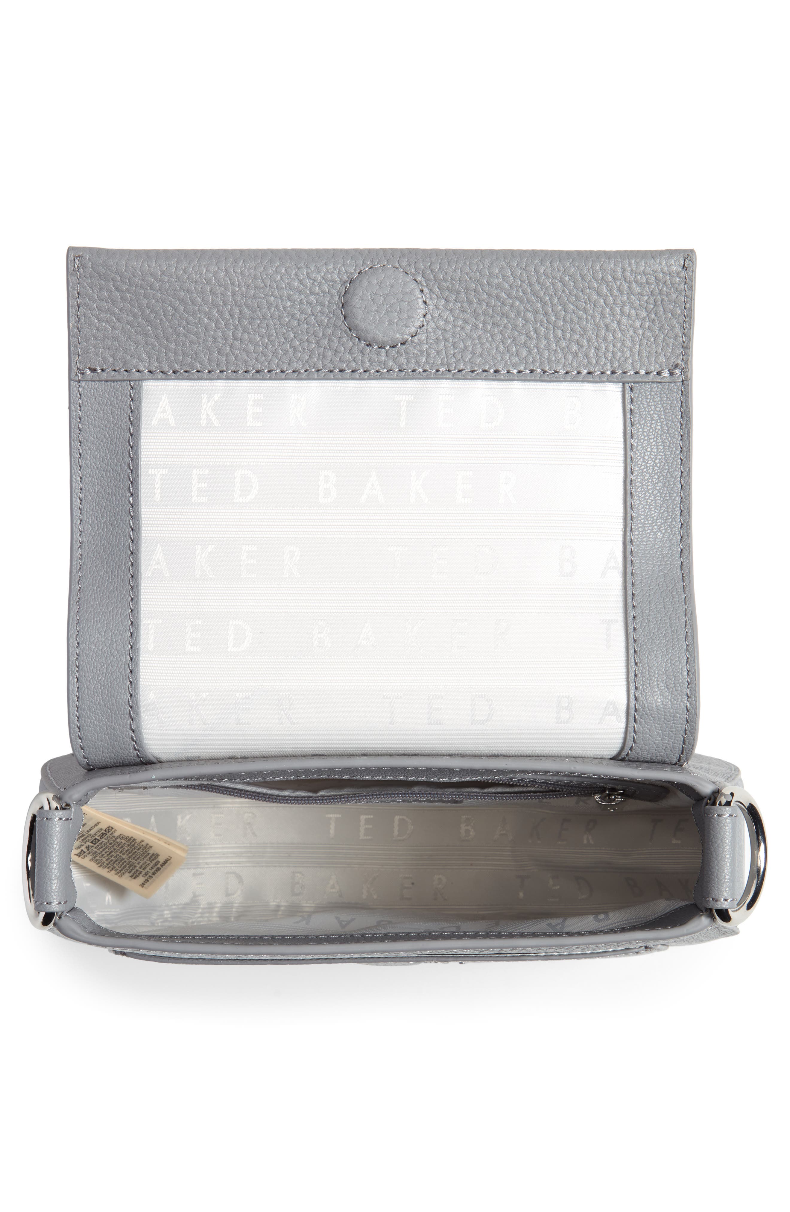 Amali Leather Crossbody Bag, Alternate, color, GREY