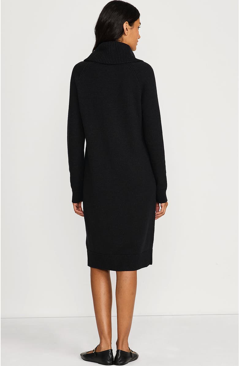 Lands' End Cozy Lofty Cowl Neck Sweater Dress, Alternate, color, 