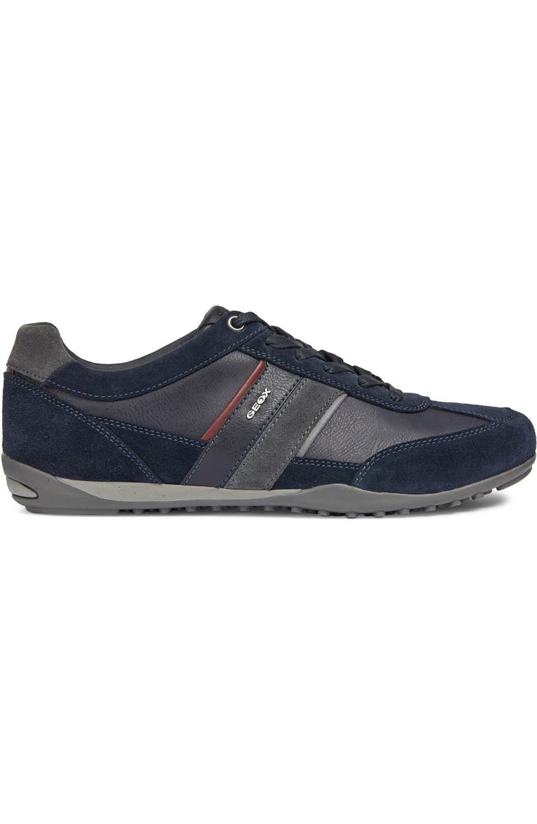 Geox Wells Sneaker, Alternate, color, Navy/ Dk Burgundy
