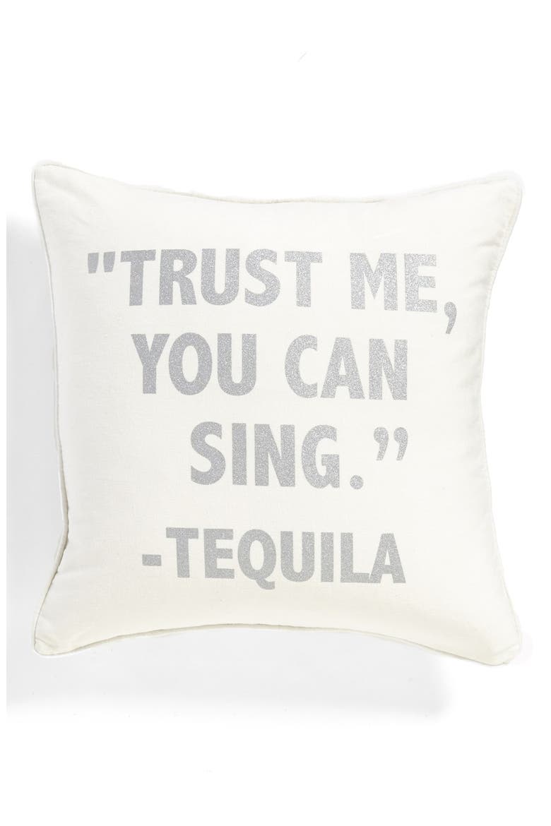 'Tequila' Accent Pillow, Main, color, BEIGE