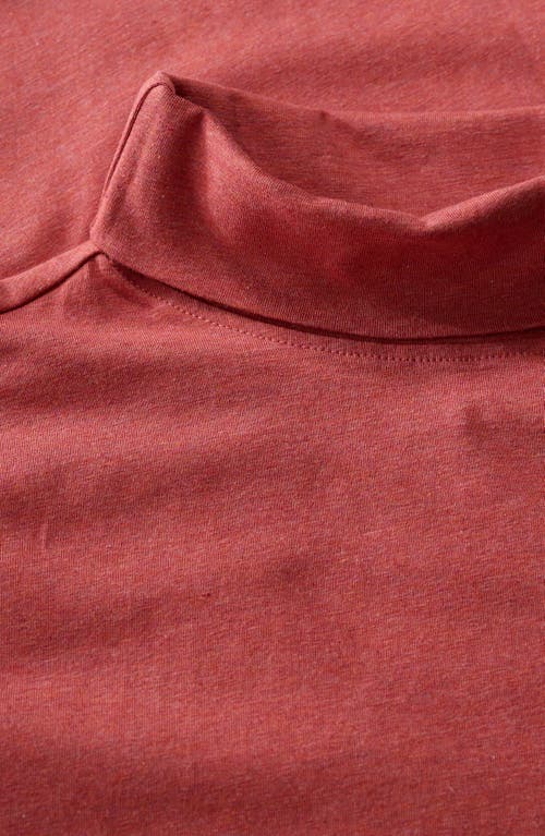 Seasalt Cornwall Landing Turtleneck Stretch Organic Cotton Top In Red