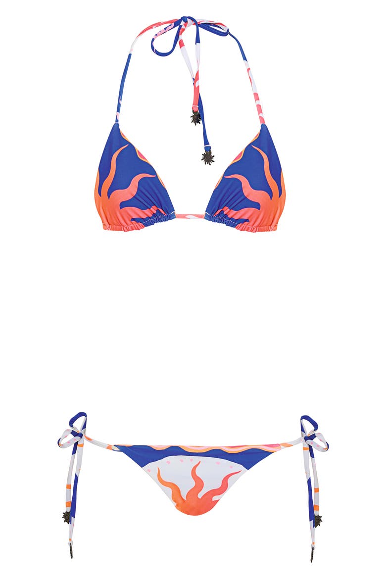 Sunlit Bloom Balmy Reversible Bikini Top, Alternate, color, BLUE
