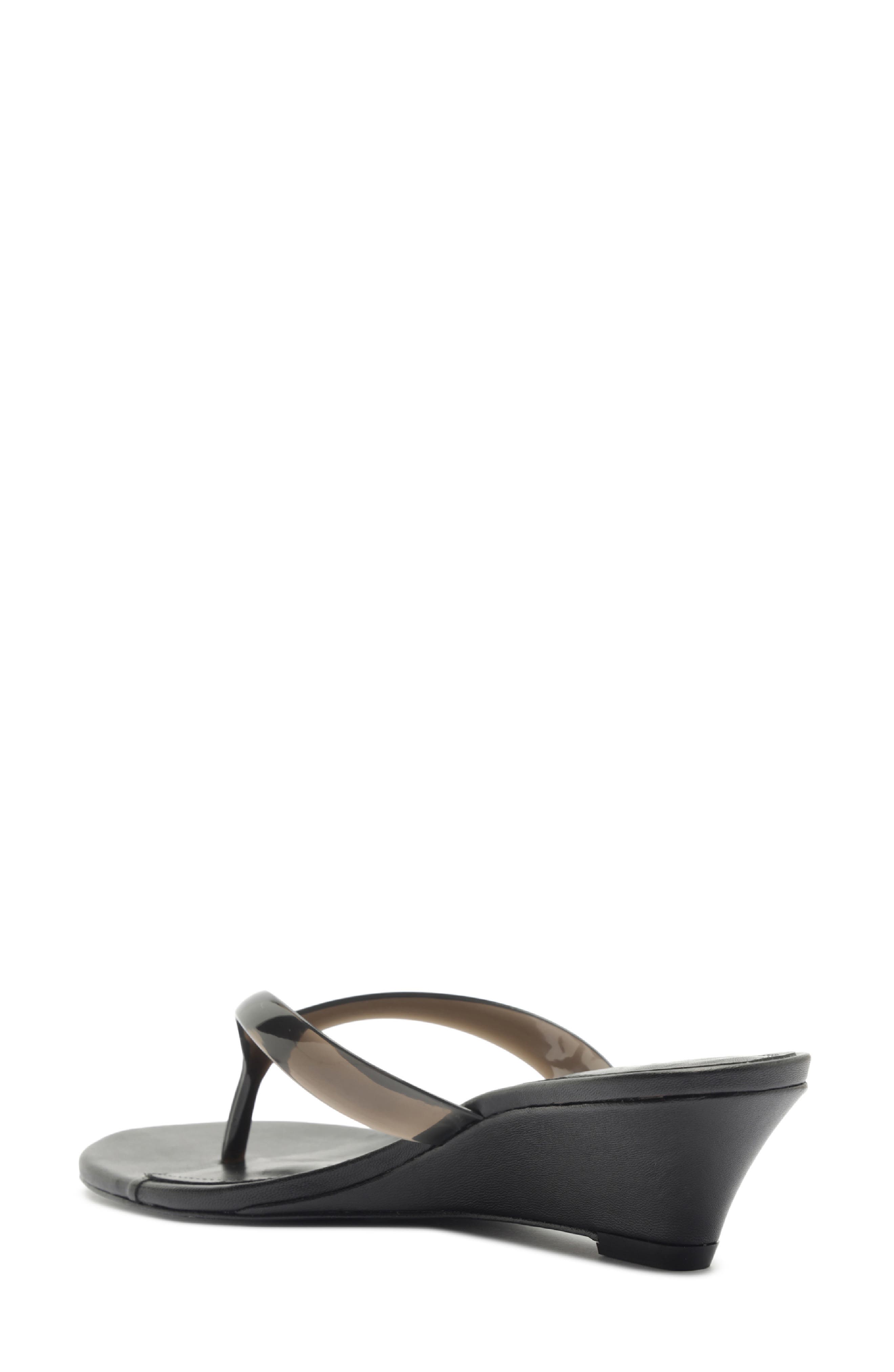 Schutz Roslyn Wedge Sandal, Alternate, color, Black