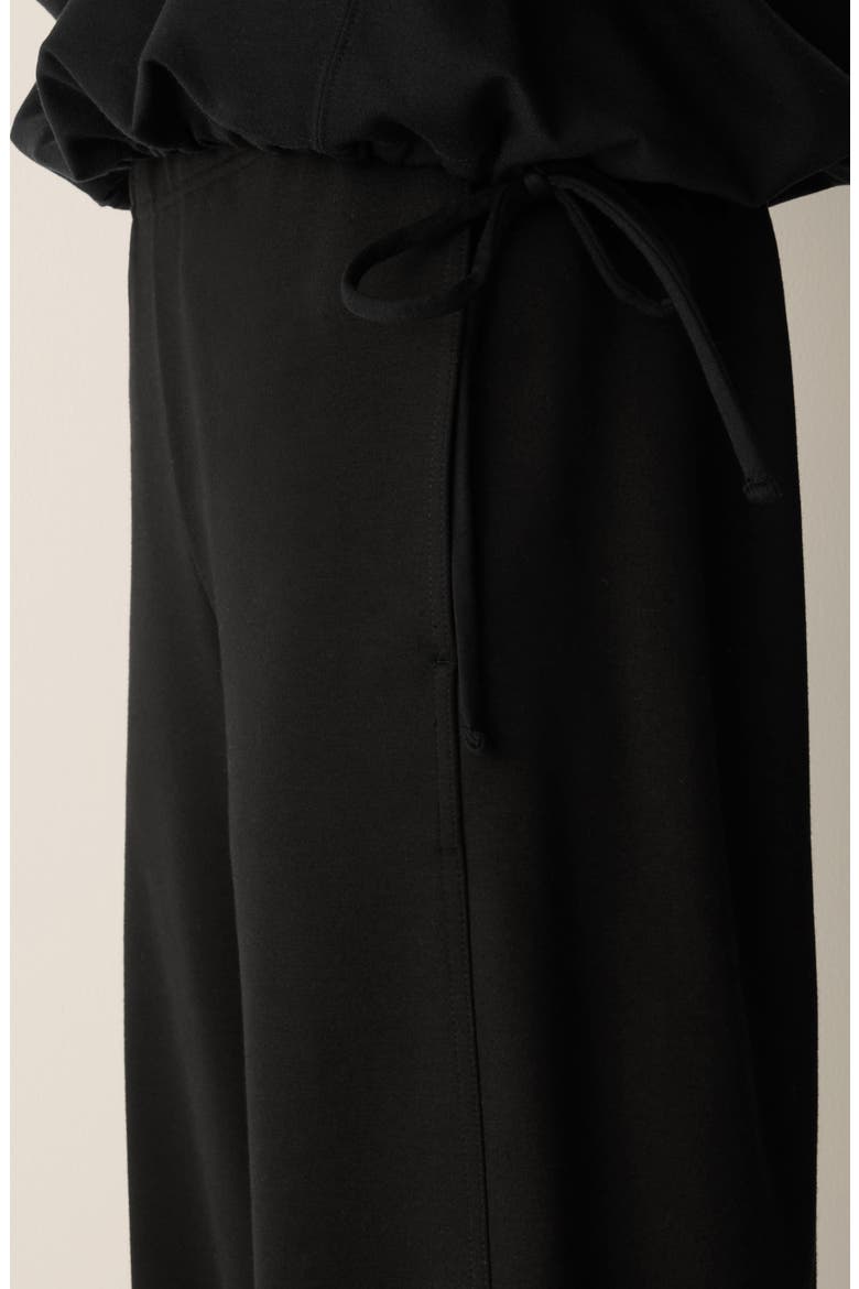 Drawstring Waist Knit Top, Alternate, color, BLACK