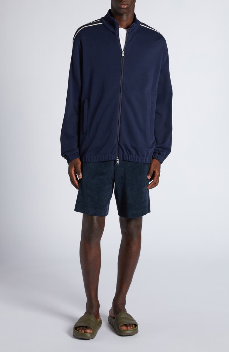 Moncler Track Jacket, Alternate, color, Navy