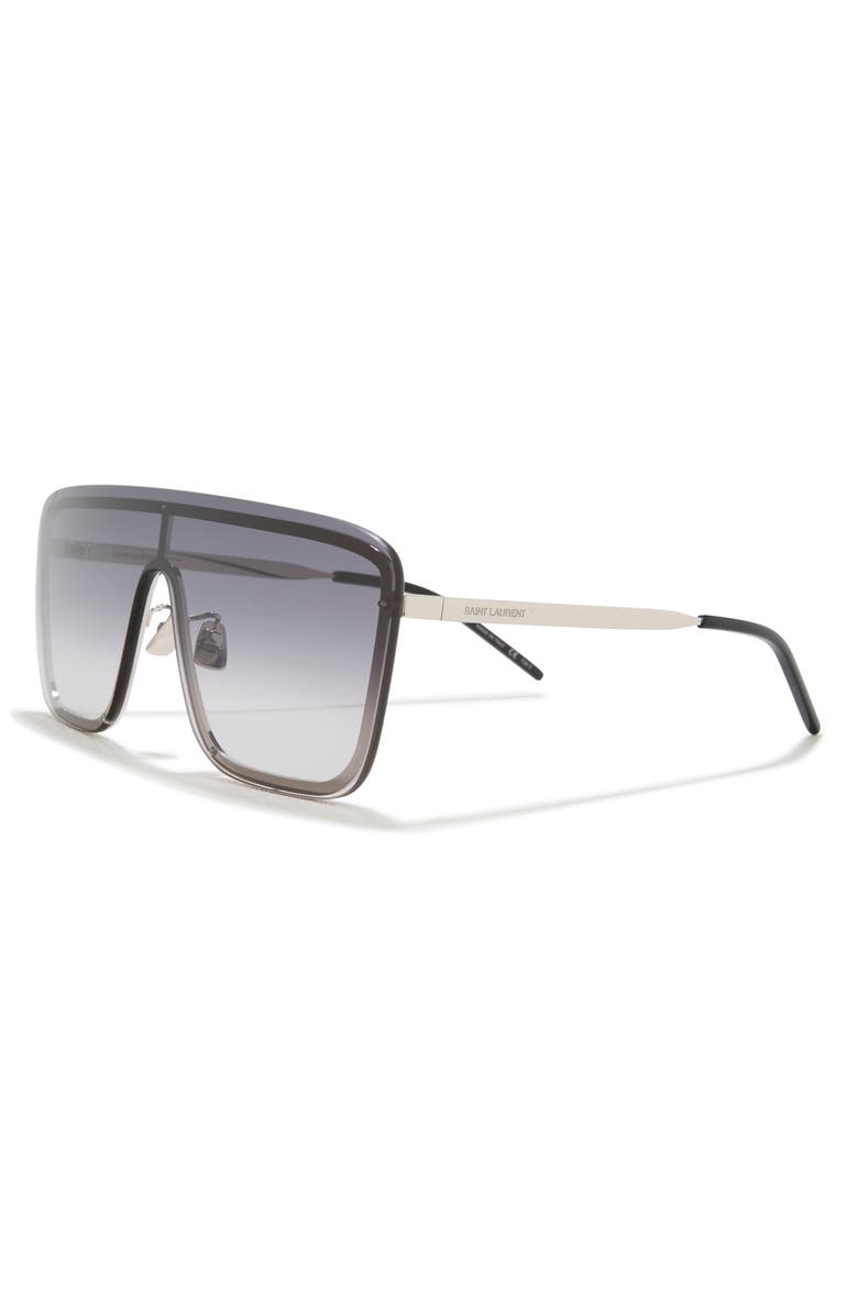 Saint Laurent 99mm Shield Wrap Sunglasses, Alternate, color, 