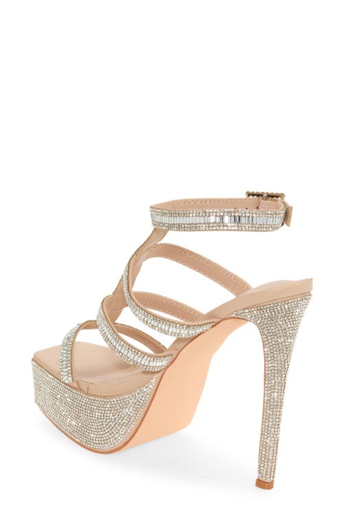 Azalea Wang Roanoke Caged Platform Sandal In Brown
