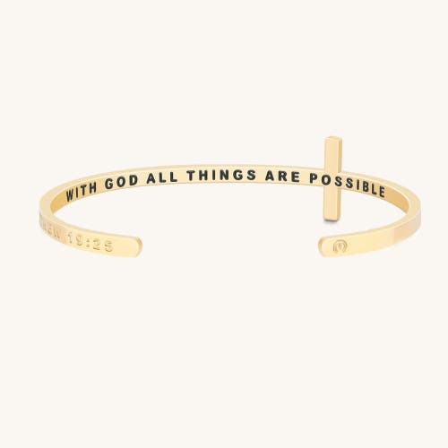 Mantra The Cross Bracelet In Gold