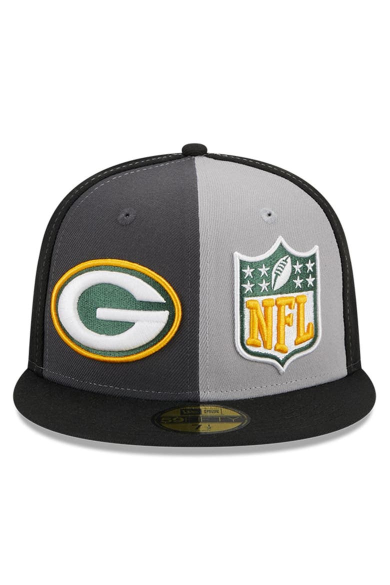 Men's New Era  Gray/Black Green Bay Packers 2023 Sideline 59FIFTY Fitted Hat, Alternate, color, Gray