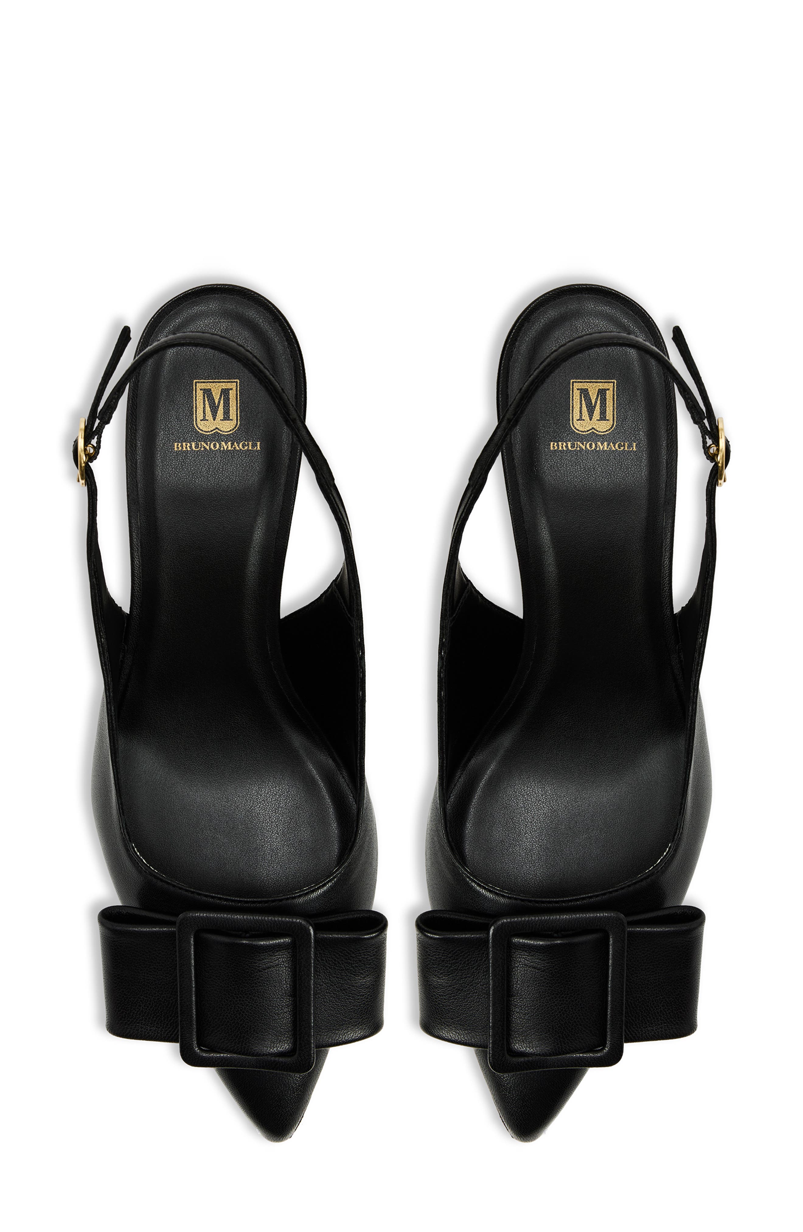 Bruno Magli Mona Pointed Toe Slingback Pump, Alternate, color, Black