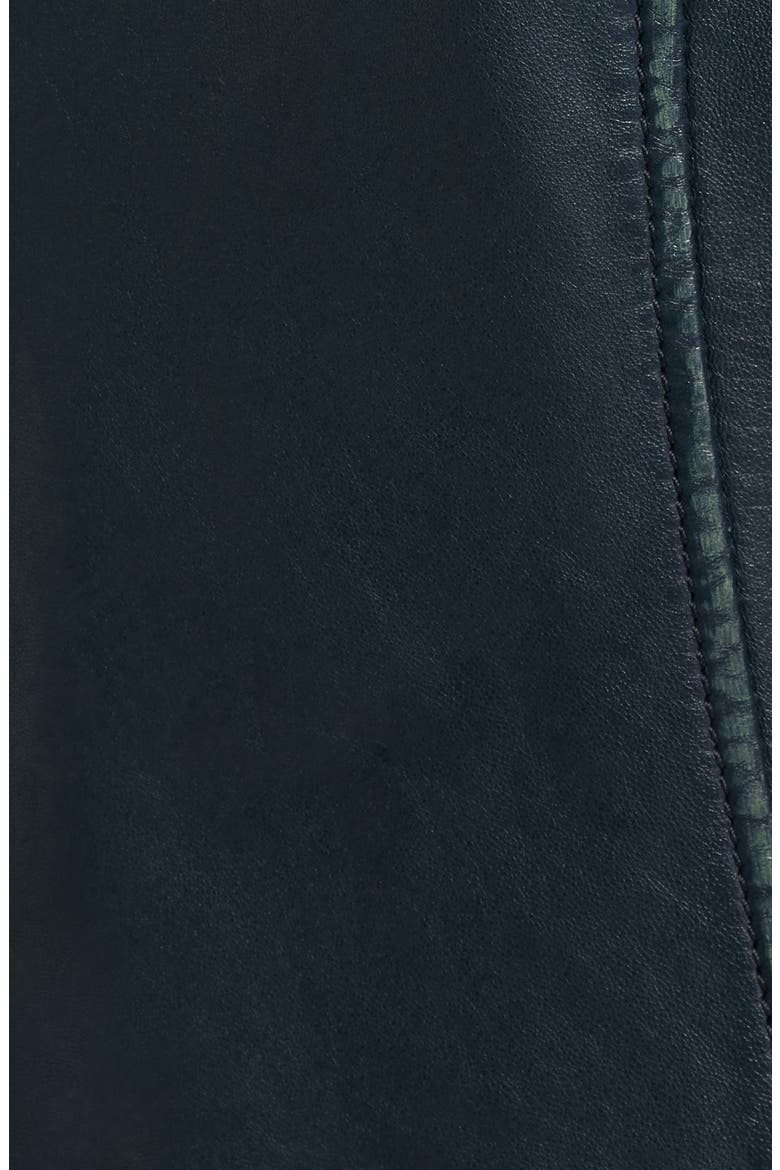 Sofia Lambskin Moto Jacket, Alternate, color, DENIM