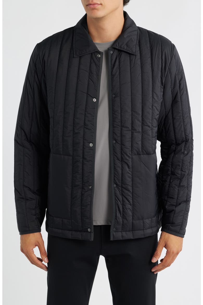 Banja Liner Overshirt, Main, color, BLACK