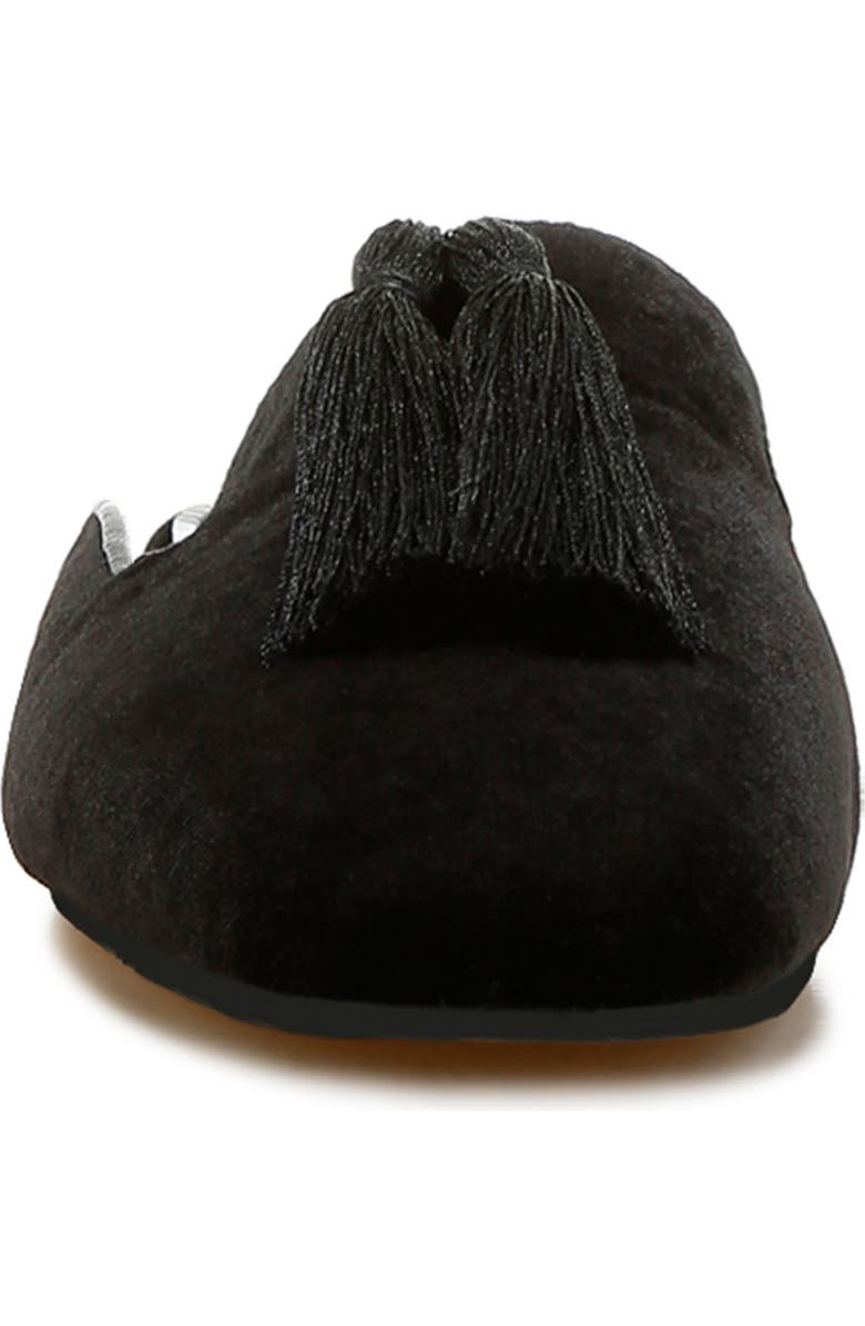 Rag & Co Cardinal Tassel Velvet Mule, Alternate, color, Black