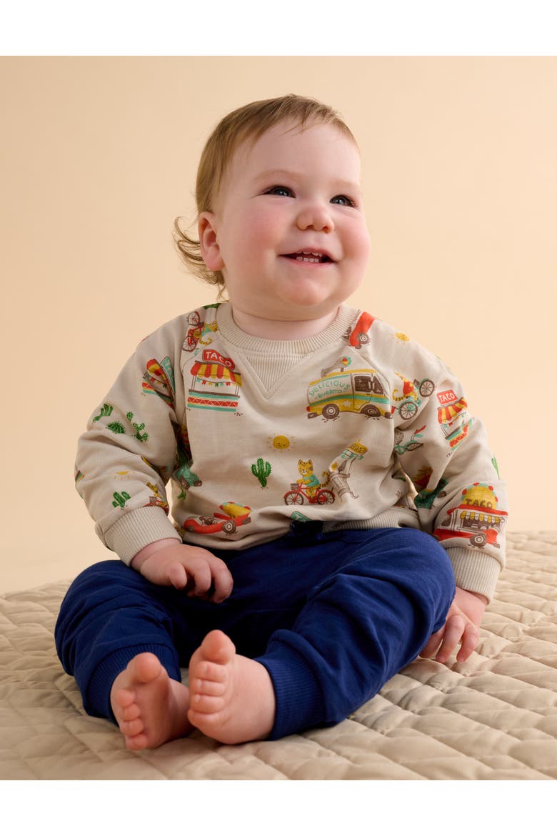 Siesta Sweater, Alternate, color, Large Taco Truck Print