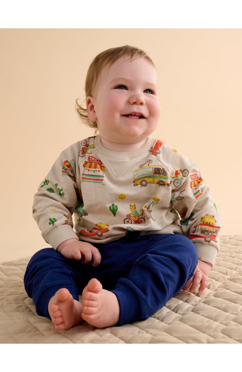 Purebaby Siesta Sweater, Alternate, color, Large Taco Truck Print