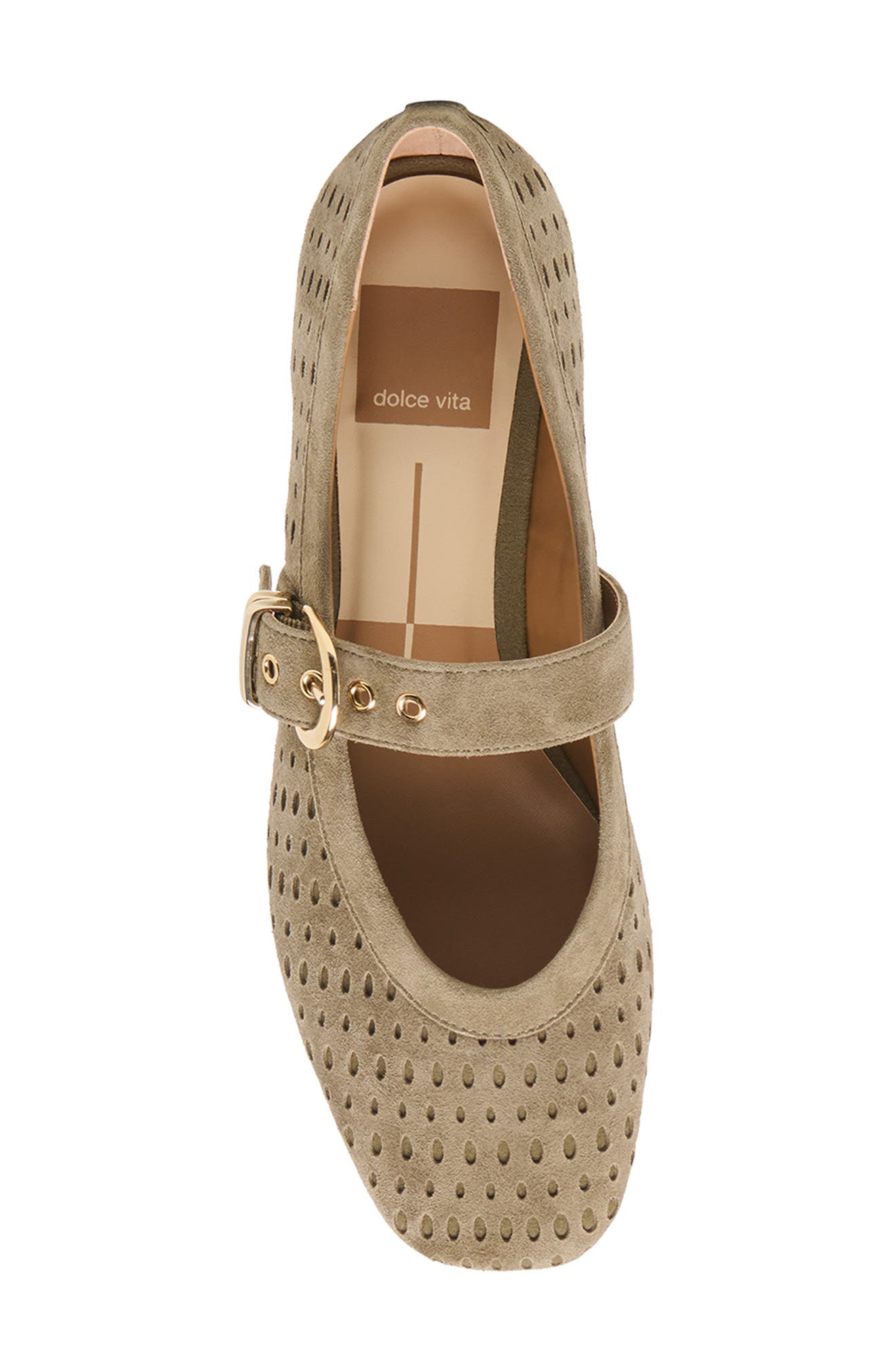 Mikela Mary Jane Flat, Alternate, color, OLIVE SUEDE