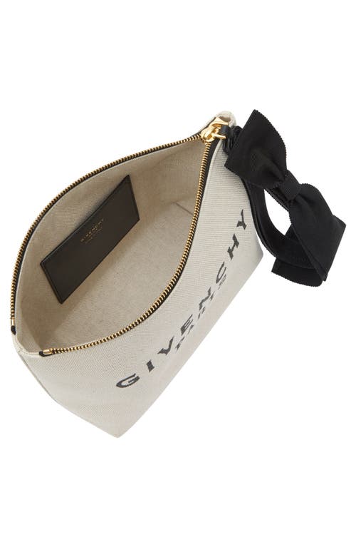 Givenchy Small Logo Canvas Wristlet Pouch