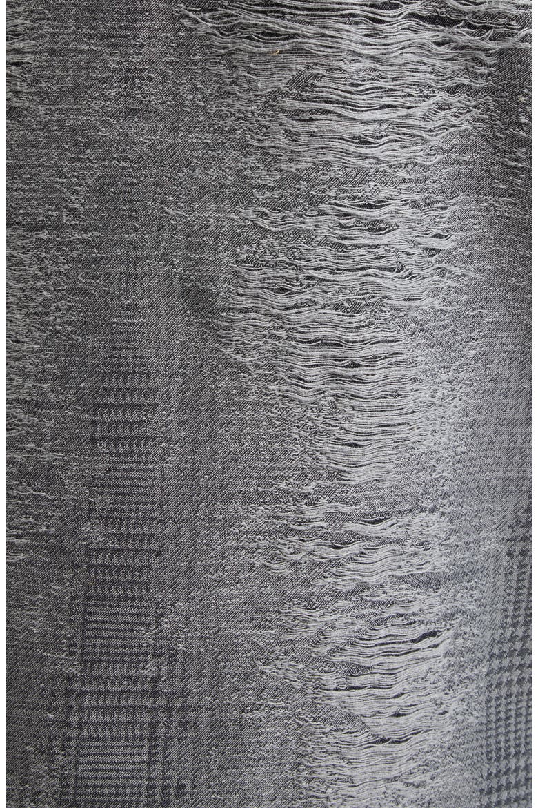 O-Tavy Prince of Wales Check Midi Skirt, Alternate, color, MELANGE GREY