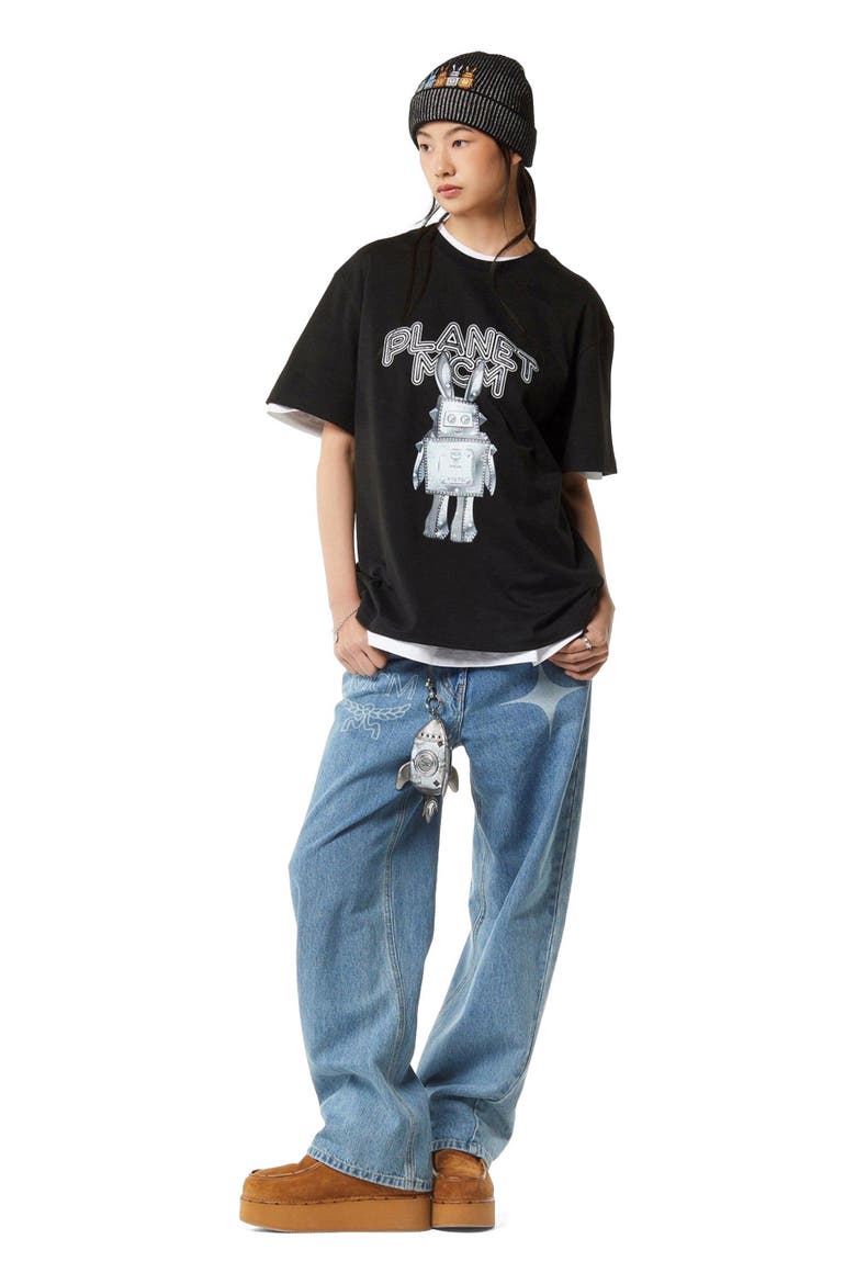 Planet MCM Rabot T-Shirt in Organic Cotton, Main, color, Black