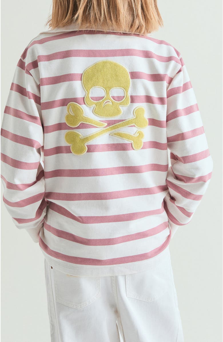 Scalpers Striped Turtleneck Sweatshirt, Alternate, color, Pink Stripes