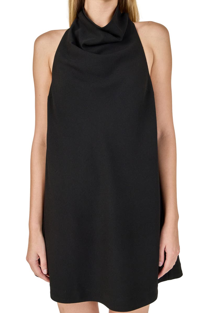 Endless Rose Halter Minidress, Alternate, color, Black