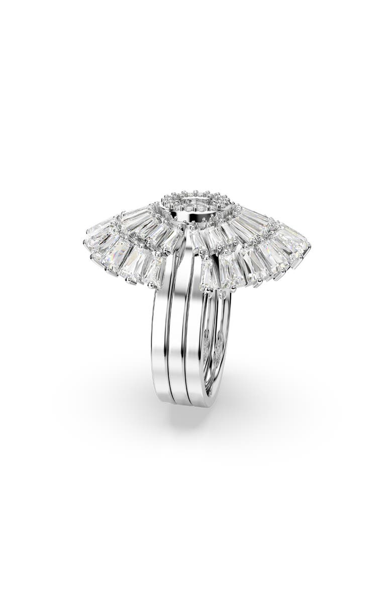 Swarovski Set of 3 Idyllia Cubic Zirconia Cocktail Rings, Alternate, color, 
