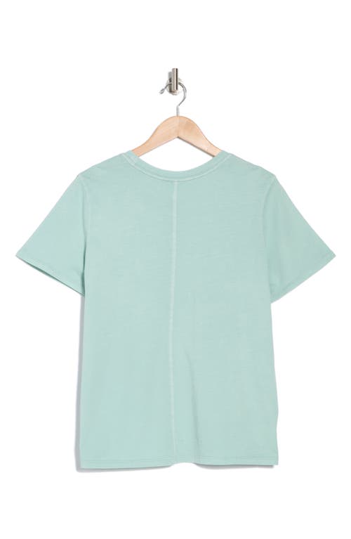 Shop Melrose And Market Washed Cotton Crewneck T-shirt In Teal Tide