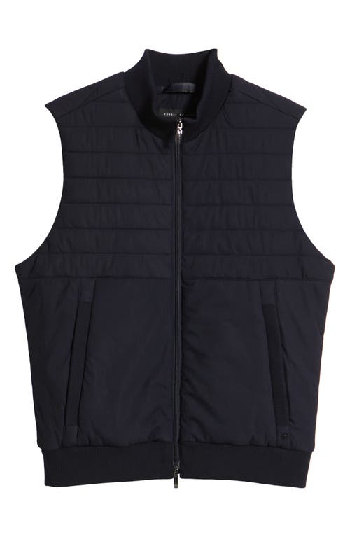 Robert Barakett Fremantle Quilted Corduroy Vest In Navy