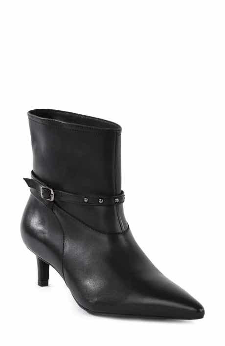 Milan Pointed Toe Kitten Heel Bootie