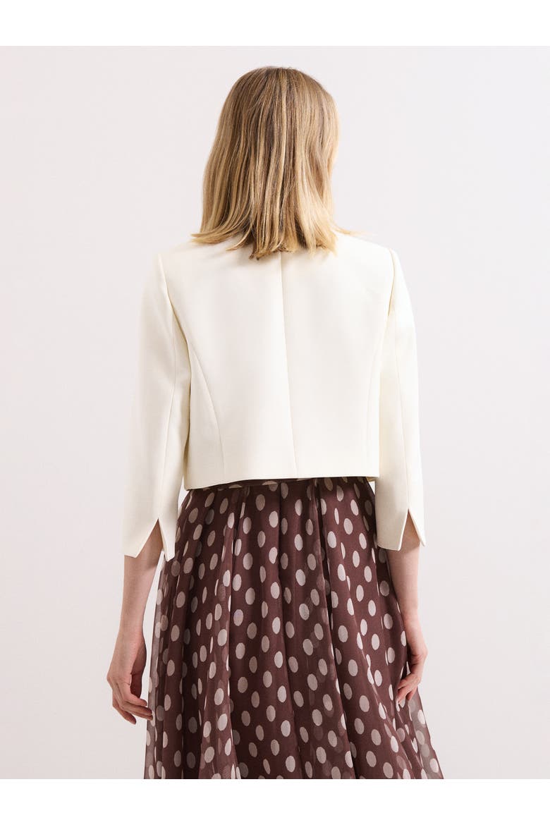 Catherine Collarless Jacket, Alternate, color, Cream