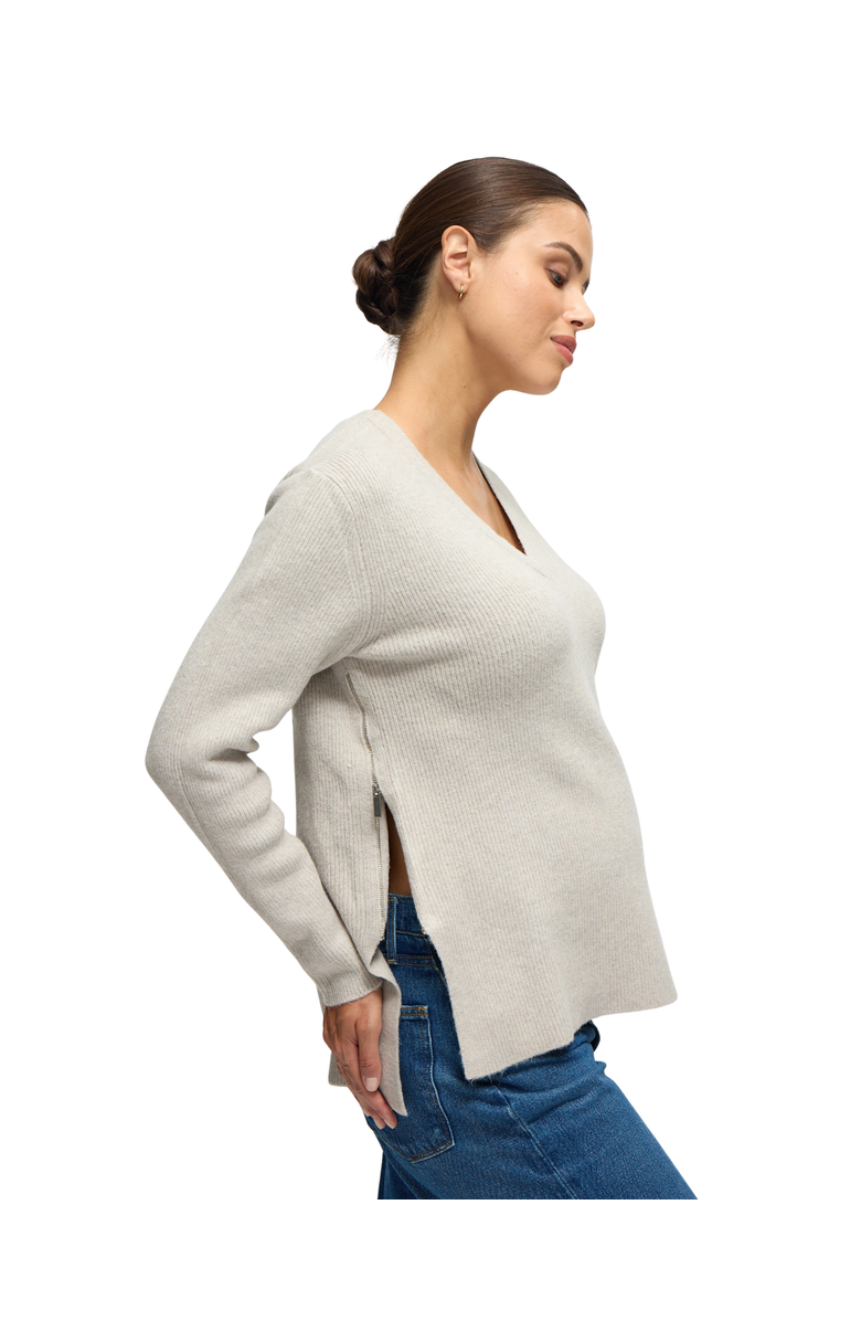 Ingrid & Isabel The Snuggle + Grow Maternity + Nursing Sweater, Alternate, color, Light Gray