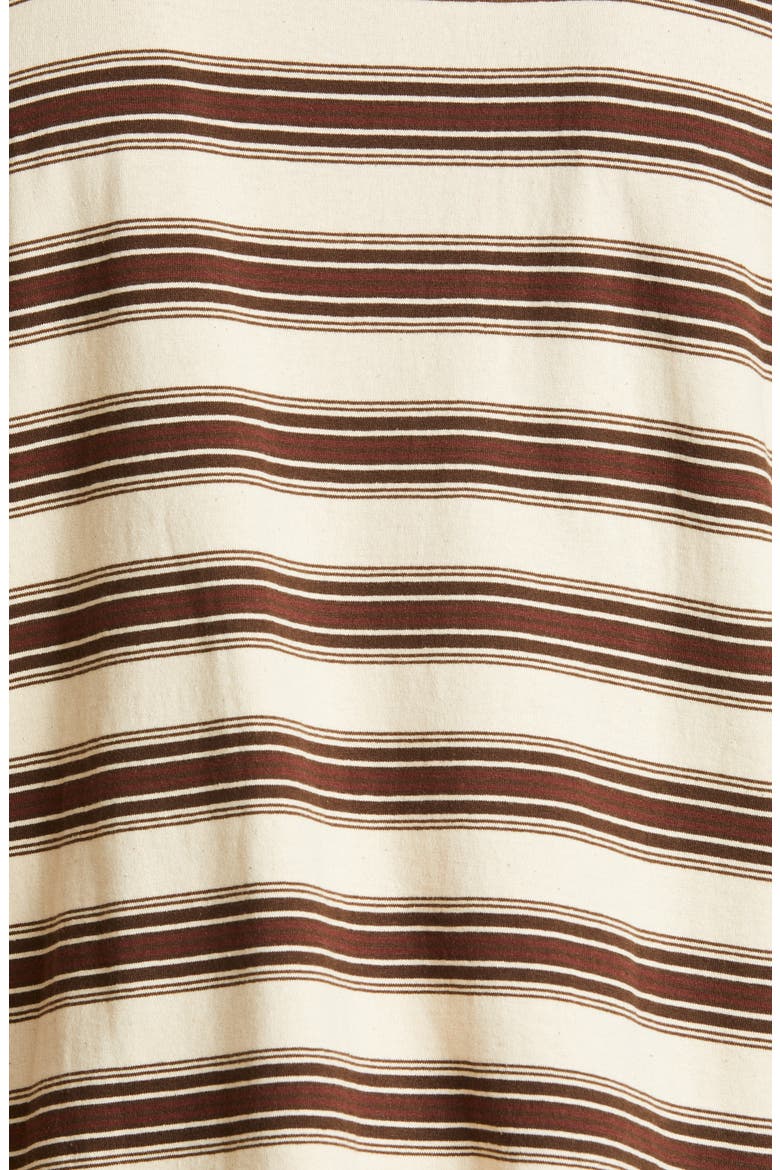 Border Jumbo Stripe Pocket T-Shirt, Alternate, color, BROWN