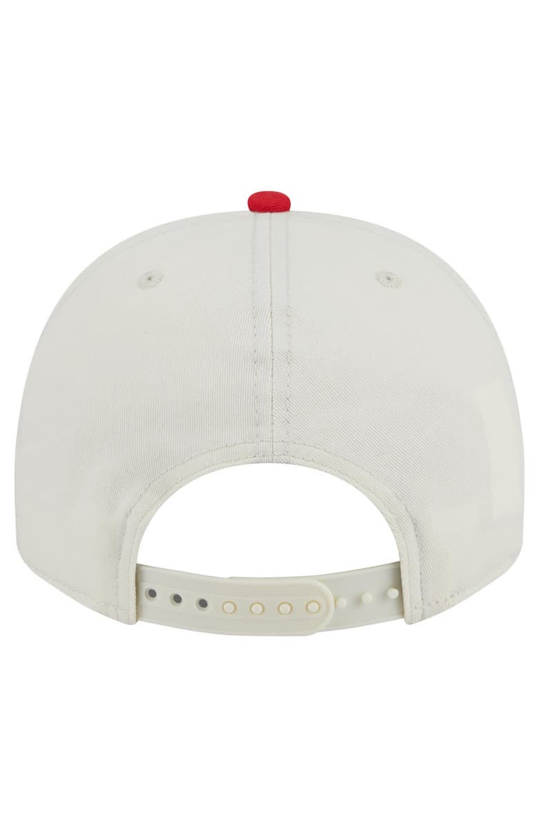 New Era Men's New Era  Cream/Red Kansas City Chiefs Chainstitch A-Frame 9FIFTY Adjustable Hat, Alternate, color, Cream