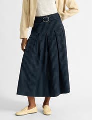 Albaray Pinstripe Midi Skirt