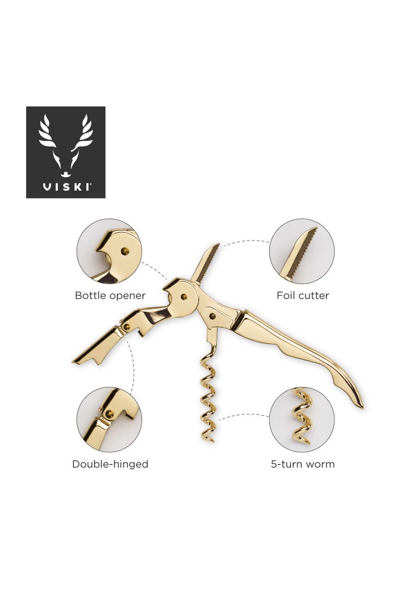 Viski Signature Double Hinged Corkscrew, Alternate, color, Belmont