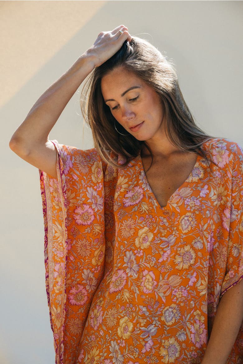 Mini Caftan Vanilla, Alternate, color, Orange