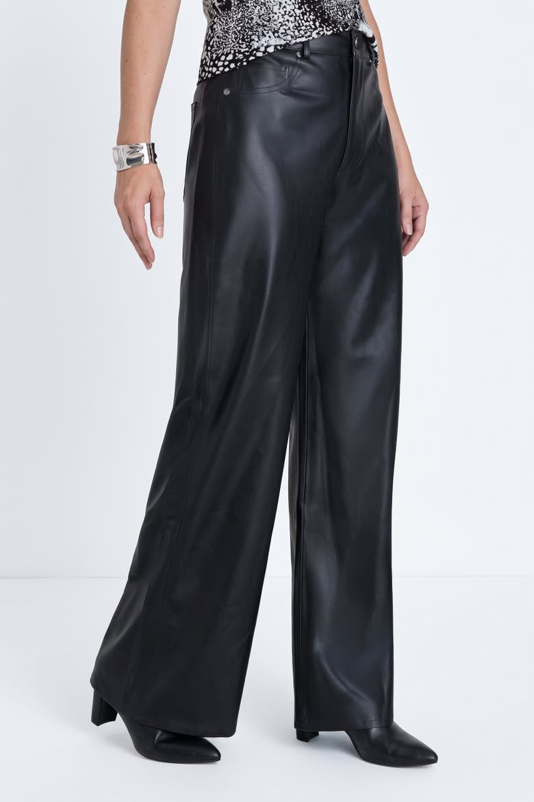 Daphne Leather Pant, Alternate, color, Black