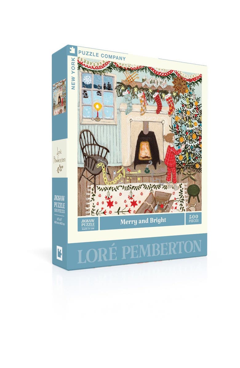 NEW YORK PUZZLE COMPANY Merry and Bright 500 Piece Puzzle, Alternate, color,