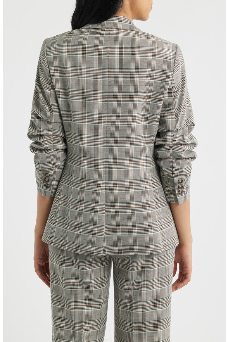 Windowpane Plaid Scrunch Sleeve Jacket, Main, color, ANNE BLACK MULTI