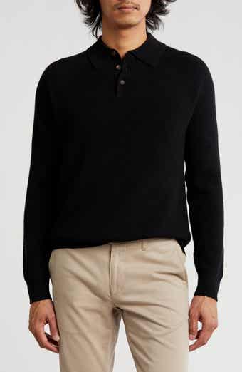 Amicale Rib Cashmere Polo Sweater