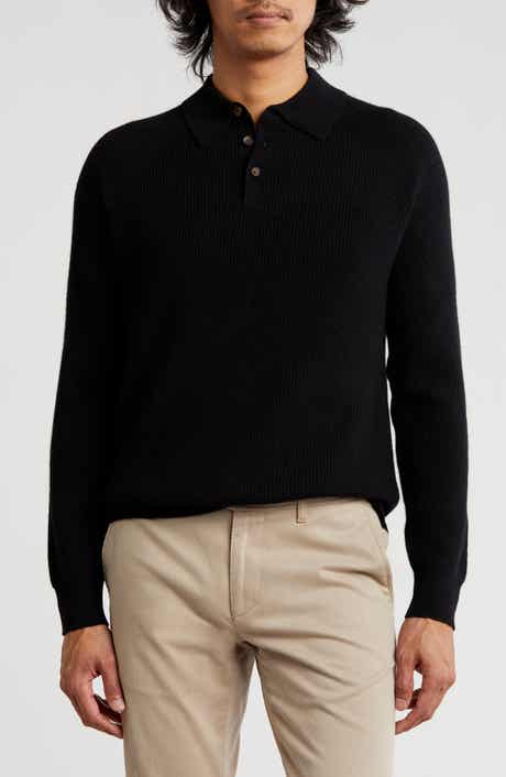 Amicale Rib Cashmere Polo Sweater