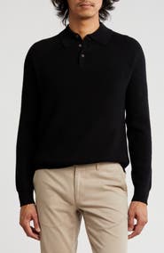Amicale Rib Cashmere Polo Sweater