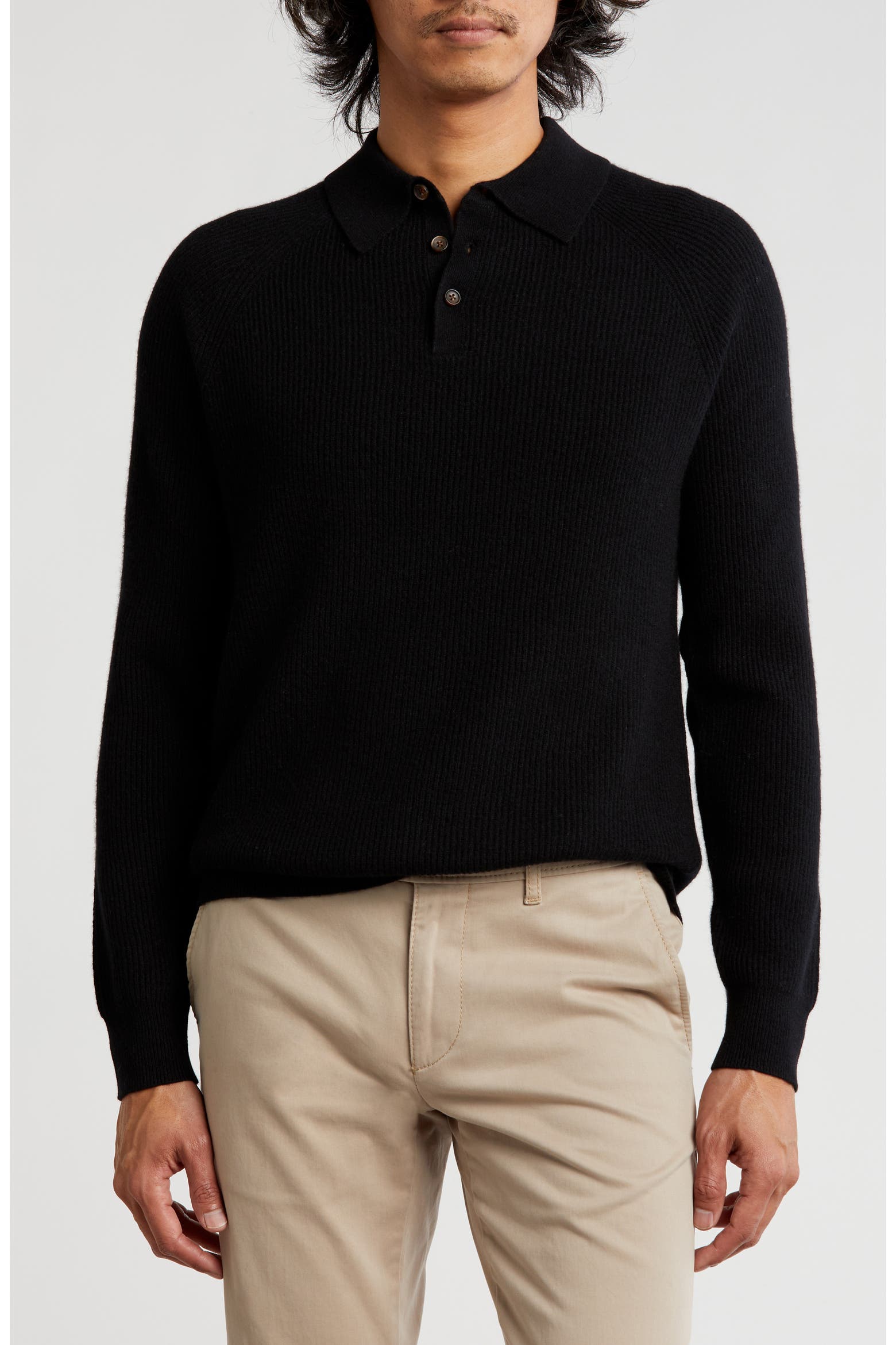 Rib Cashmere Polo Sweater (Men) | Nordstromrack