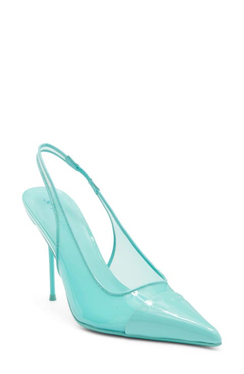 Pucker Slingback Pointed Toe Pump